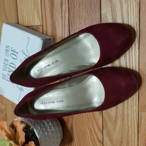 Bandolino Red Suede Wedge Shoes